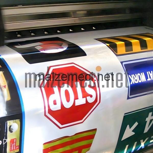 Uzakdoğu Baskı Tutan Beyaz Reflektif Folyo 124cmx50m 2.60$/m2