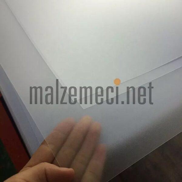PVC Levha 0,30 x 700 x 1000 mm Antireflekte Mat Şeffaf