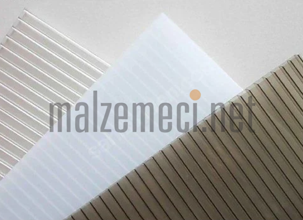 Oluklu Polikarbonlar Şeffaf 4x2100x6000 mm 3,20€/m2