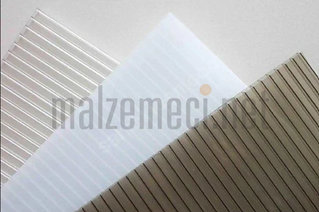 Oluklu Polikarbonlar Şeffaf 4x2100x6000 mm 3,20€/m2