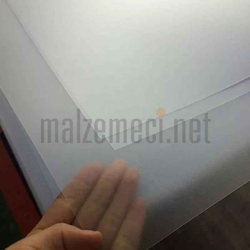 PVC Levha 0,30 x 1000 x 1400 mm Antireflekte Mat Şeffaf