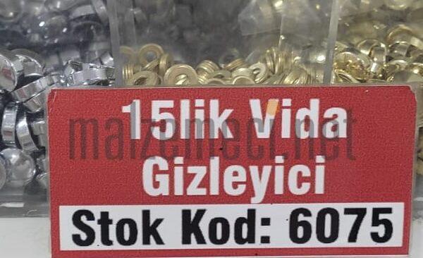 Dekoratif Vida Kapakları 15 mm adet fiyatıdır