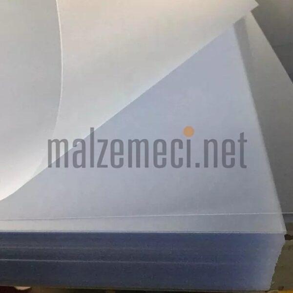 PVC Levha 0,50 x 700 x 1000 mm Antireflekte Mat Şeffaf
