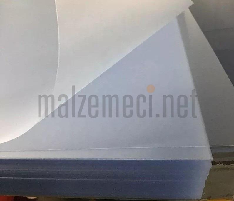 PVC Levha 0,40 x 700 x 1000 mm Antireflekte Mat Şeffaf