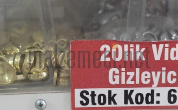 Dekoratif Vida Kapakları 20 mm adet fiyatıdır