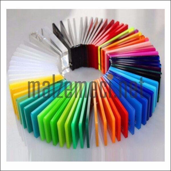 Renkli Pleksi Levha 1500x3000 mm Tüm Kalınlıklar Plaka Fiyatıdır