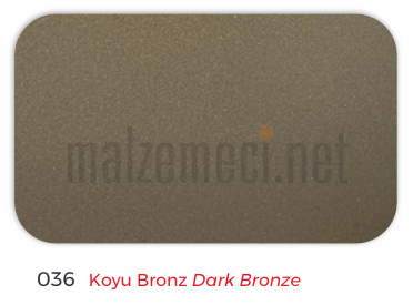 MGBOND Alüminyum Kompozit Panel 4x1250x3200 mm 036 Koyu Bronz