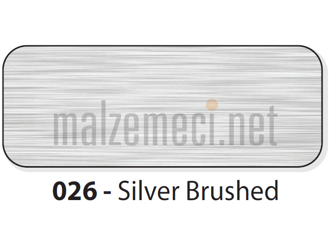 MGBOND Alüminyum Kompozit Panel 4x1250x3200 mm 026 Gümüş Fırça